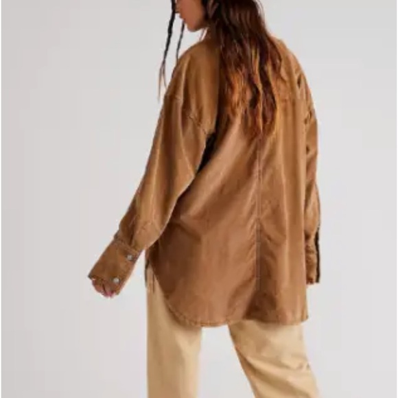 New We The Free x Free People Button Front Baby Corduroy Oversized Top /Jacket - Picture 4 of 15